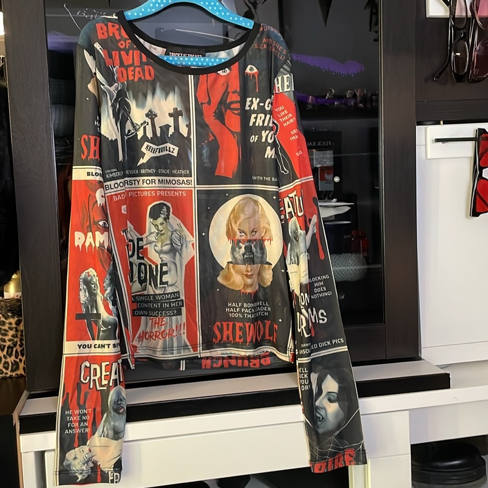 Fears on Film Mesh Long sleeve shirt size M BRAND NEW!